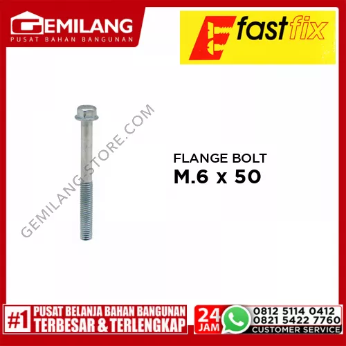 FAST FIX FLANGE BOLT M.6 x 50 P1.00 /PAK (S)